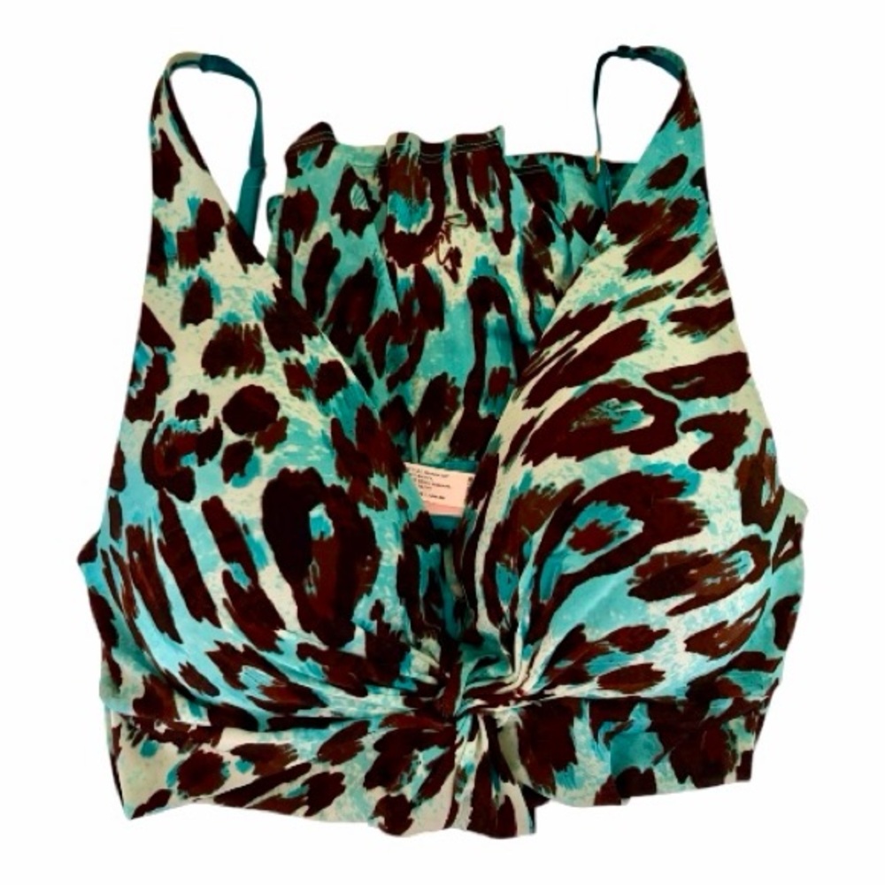 Victorias Secret Very Sexy Cheetah Camisole with Built in Bra 34/C Teal/Brown💙🤎
